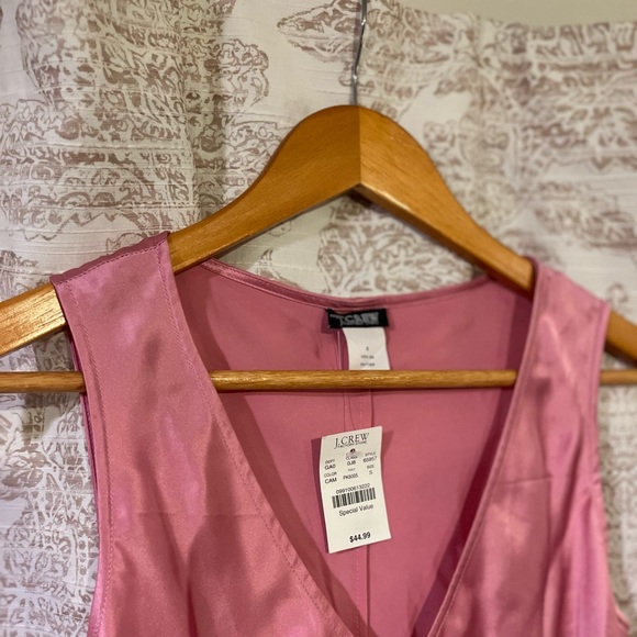 NWT Vintage Y2K J. Crew 100% Silk Cami Women’s size Small in Pink 2004 NEW OLD - Picture 4 of 8